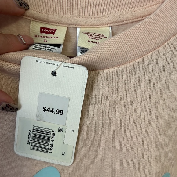 LEVI’S • Women’s Cropped Crewneck Pullover Sweatshirt - Picture 7 of 9